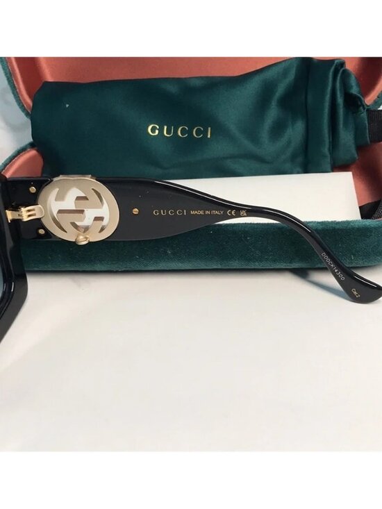 New ✨ Authentic Gucci GG1022S 001 Black Oversized Square Sunglasses ✨ main image 10